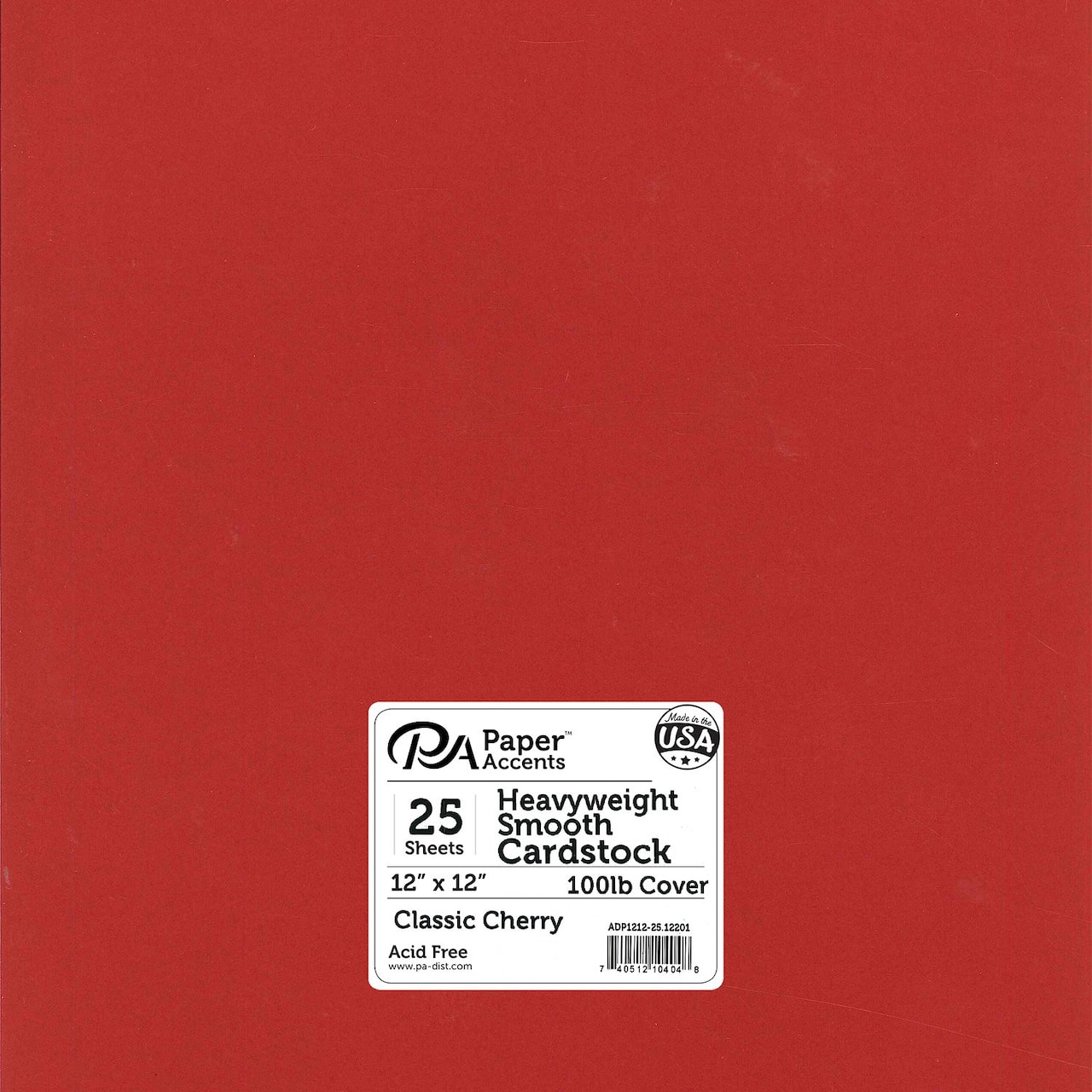 PA Paper™ Accents Smooth 12"x 12" Heavyweight Cardstock, 25 Sheets